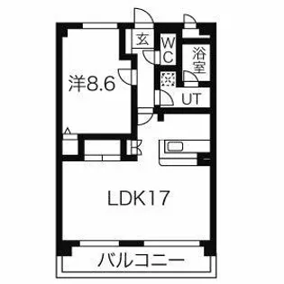 エステイト旭【4階】の間取り
