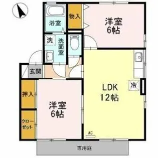 フローラルコート B【1階】の間取り