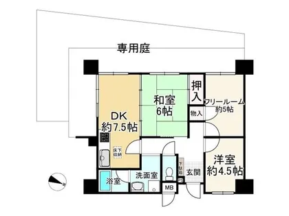クリーンピア英賀保【104号室】の間取り