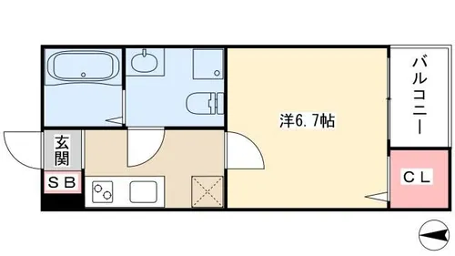 フィローネ高畑【302号室】の間取り