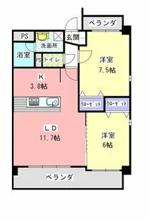 ブルーム【301号室】の間取り