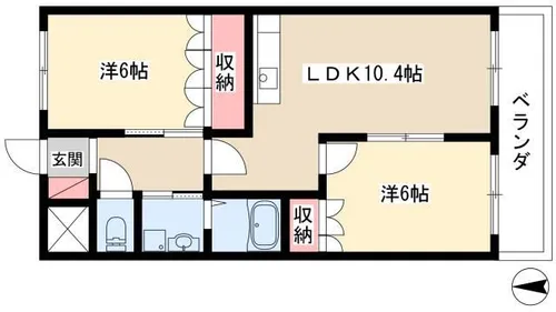 ペルス・ネージュ【102号室】の間取り