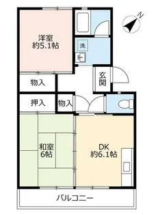 UR北緑丘【0010704号室】の間取り