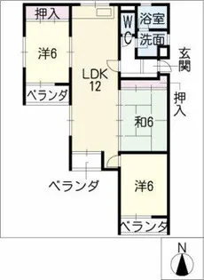 ロアール赤池【3階】の間取り