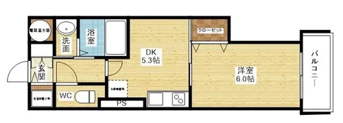 豊里セレニテ【4階】の間取り