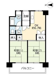 UR中百舌鳥公園【0011139号室】の間取り
