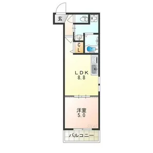 フジパレス西住之江Ⅰ番館【203号室】の間取り