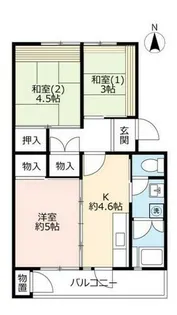 UR小栗栖北【0070502号室】の間取り