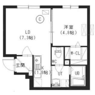 ルプリーズ澄川【1階】の間取り