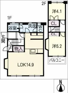 メイゾン芳野【2階】の間取り