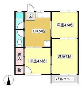 サンシャイン江畑Ⅰ【2階】の間取り