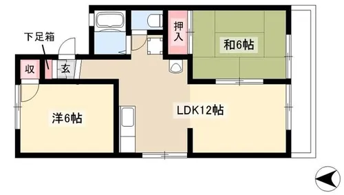 すずらん【202号室】の間取り