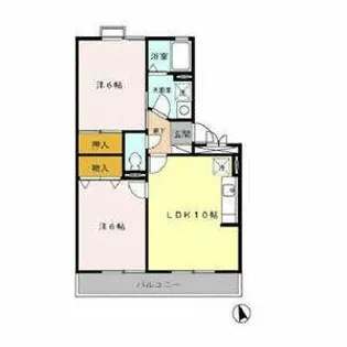 プレミアムシャトー【202号室】の間取り