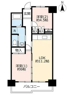UR玉串西【0040403号室】の間取り