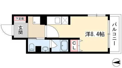 マリアロッソ天神山【3階】の間取り