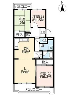UR洛西竹の里【0150103号室】の間取り