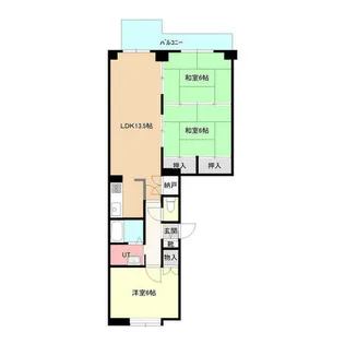 ドゥロワイヤル【701号室】の間取り