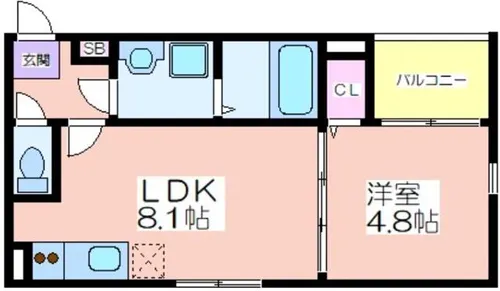 レーベンハイム西加賀谷【3階】の間取り