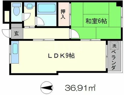 SAMSQUARE宝ヶ池【4階】の間取り