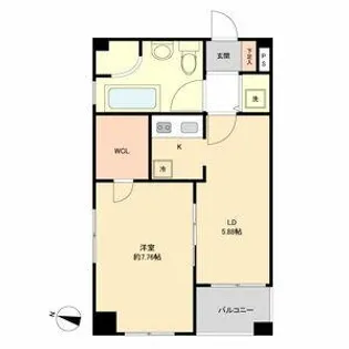 レインボーピア原【902号室】の間取り