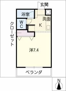 グランドール瑞穂【1階】の間取り