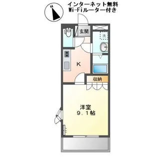 レゾン ドゥ ヴィーヴル【1階】の間取り
