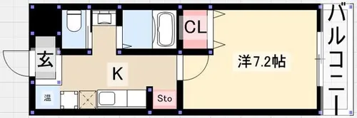A・City港陽【508号室】の間取り