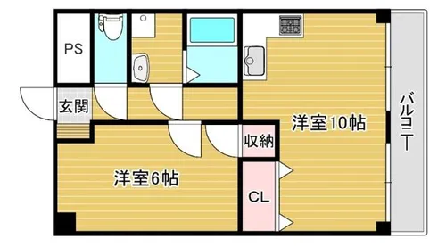 大阪府大阪市都島区都島本通1丁目【マンション】の間取り