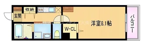 大阪府大阪市都島区都島北通1丁目【マンション】の間取り