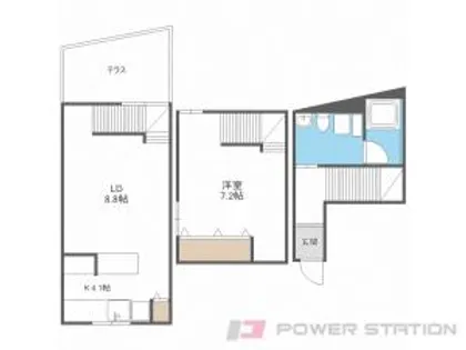 北海道札幌市中央区宮の森一条5丁目【テラスハウス】の間取り