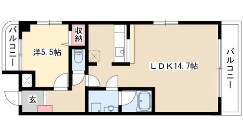 メゾン・ド・毛利【1階】の間取り