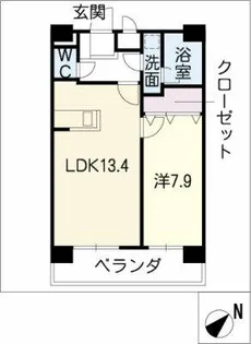 ベルファース川原通【14階】の間取り