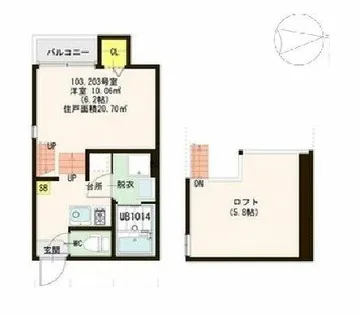 STAGE八熊【1階】の間取り