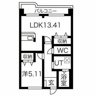 サンデンハイツ【302号室】の間取り