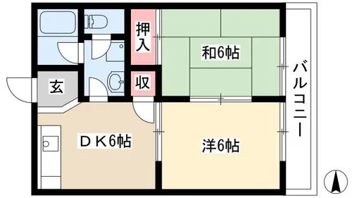 ヴィラ平成【3階】の間取り