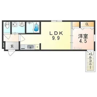 ソレイユ百舌鳥Ⅲ番館【1階】の間取り
