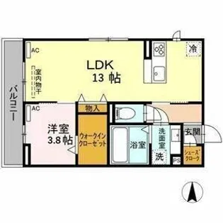 ミエル ルーチェ【3階】の間取り