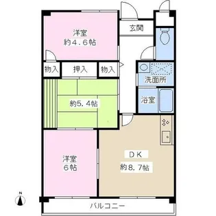 マンションむなかた【3階】の間取り