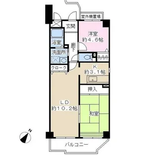 サンマンション南野【2階】の間取り