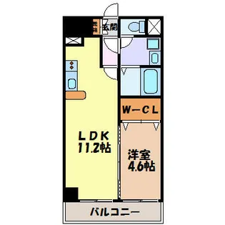 フォレシティ新栄【8階】の間取り