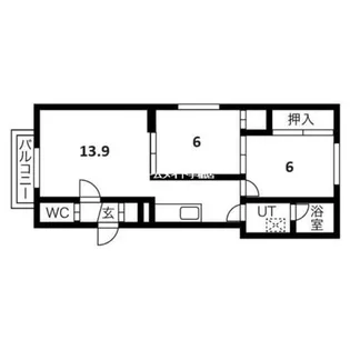 北海道札幌市手稲区手稲本町二条3丁目【マンション】の間取り