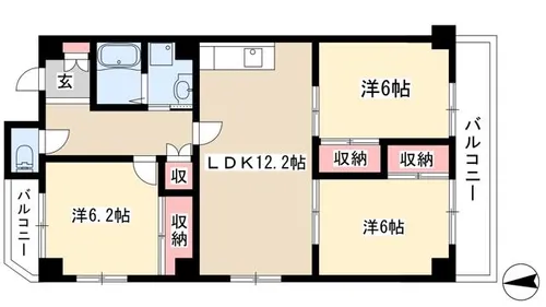 ドリーム秩父【7階】の間取り