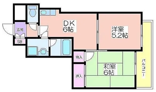 エトワールミサキ【2階】の間取り