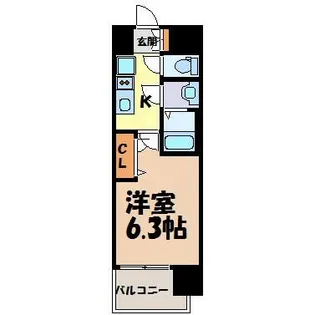 メイクス矢場町【3階】の間取り