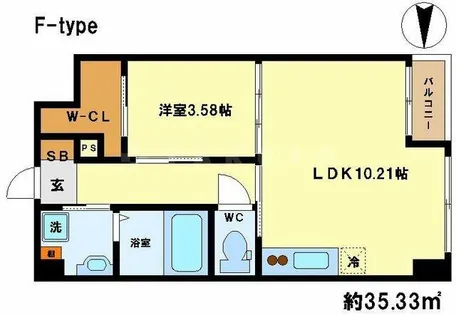 プラネシア東山三条【4階】の間取り