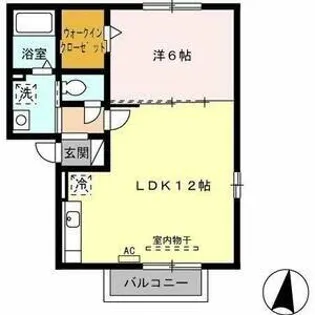 ファミール森西 A【2階】の間取り
