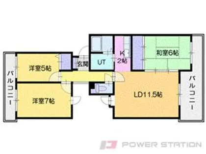 サントアリオデ恵み野【2階】の間取り