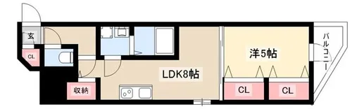 S-RESIDENCE神沢afford【1階】の間取り
