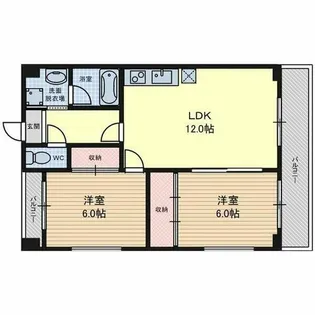ルシア福船【3B号室】の間取り