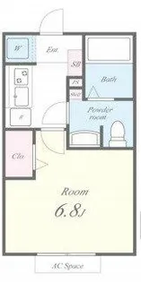 ル・シャンデパン【205号室】の間取り